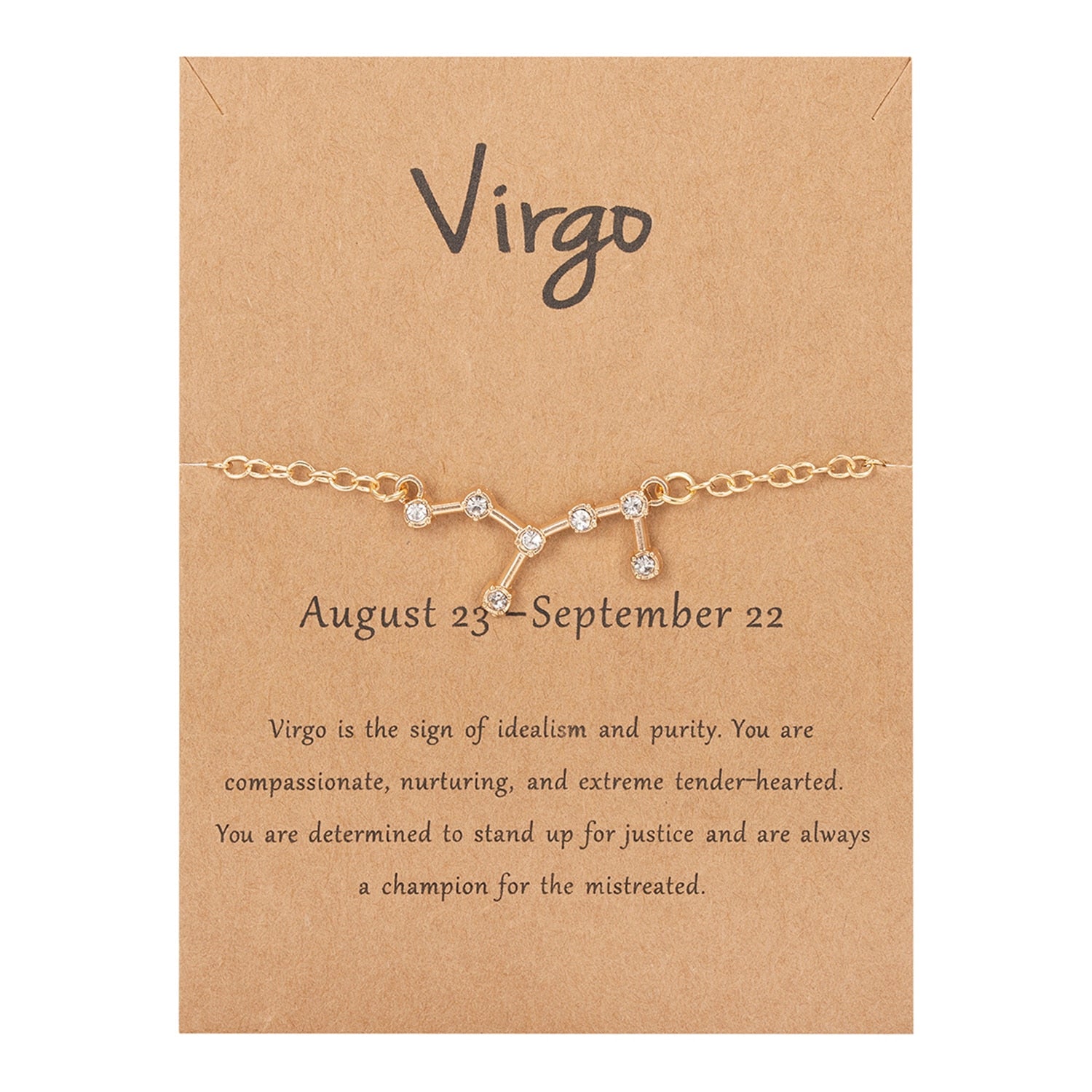 Cardboard Star Zodiac Sign 12 Constellation Bracelet