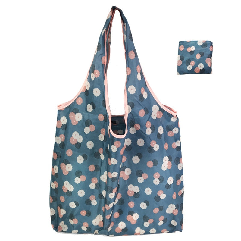 1 Piece Foldable Reusable Eco-friendly Waterproof Tote Bag
