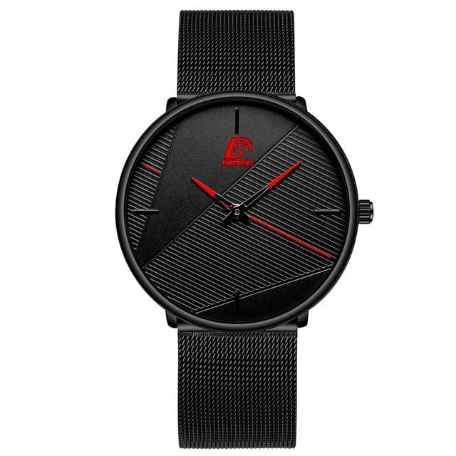 Minimalist Fashion Ultra-thin Watch Simple Men Business Quartz Wristwatch