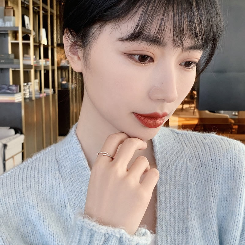 Minimalist Geometric Rose Gold Colour Ring