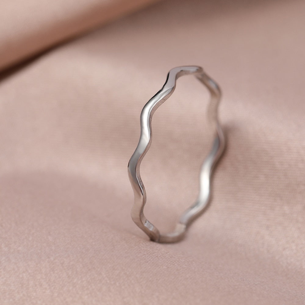 Stainless Steel Ring Geometric Rhombus Antique Ring