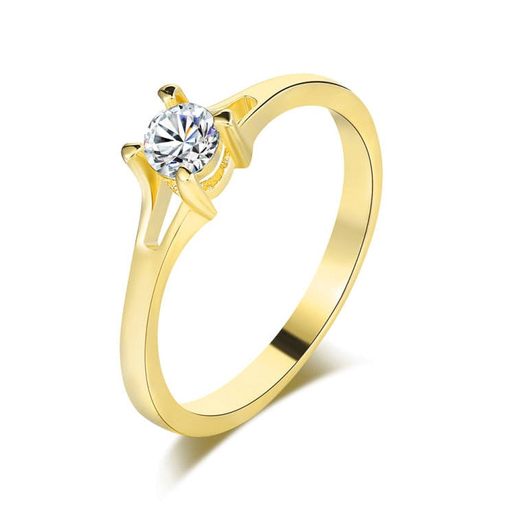 Six Claws Zirconia Fashion Solitaire Ring