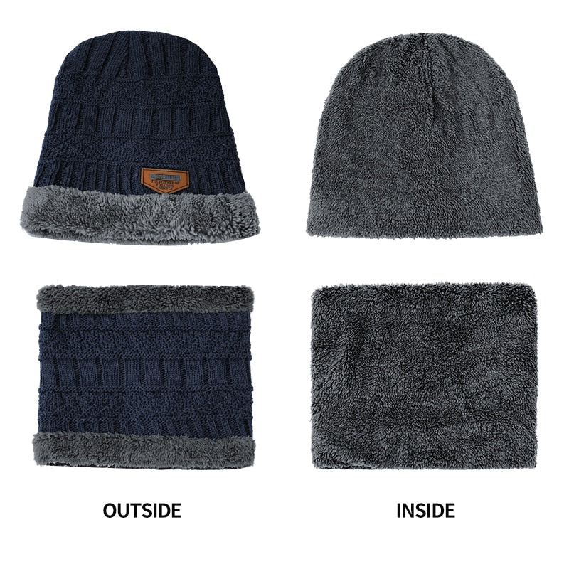 Thick Wool Neck Scarf Cap Balaclava Mask Bonnet Hats