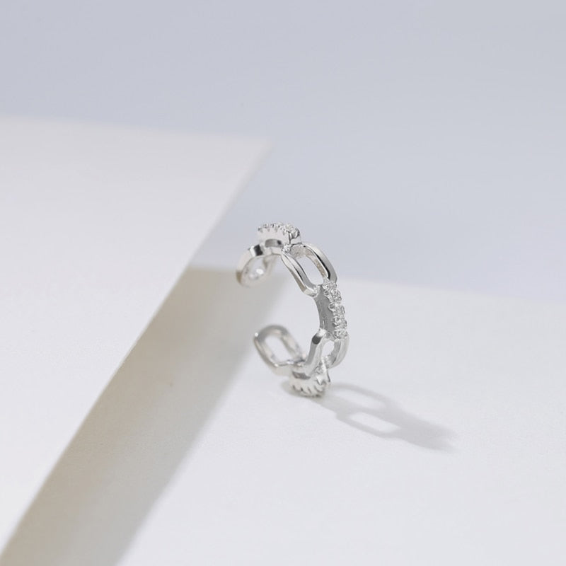 1 pcs Charming Line Zircon Clip Earrings Without Piercing