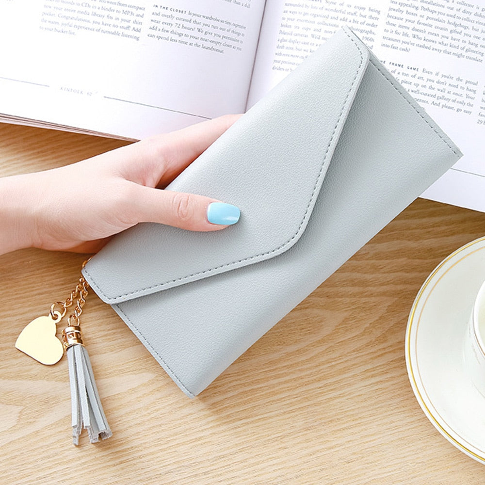 Trendy Heart-shaped Long Clutch Bag