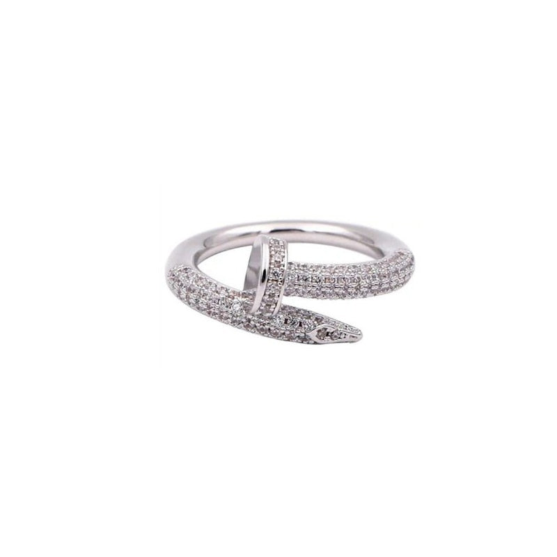 Classic Temperament Luxury High Quality Copper Zircon Ring