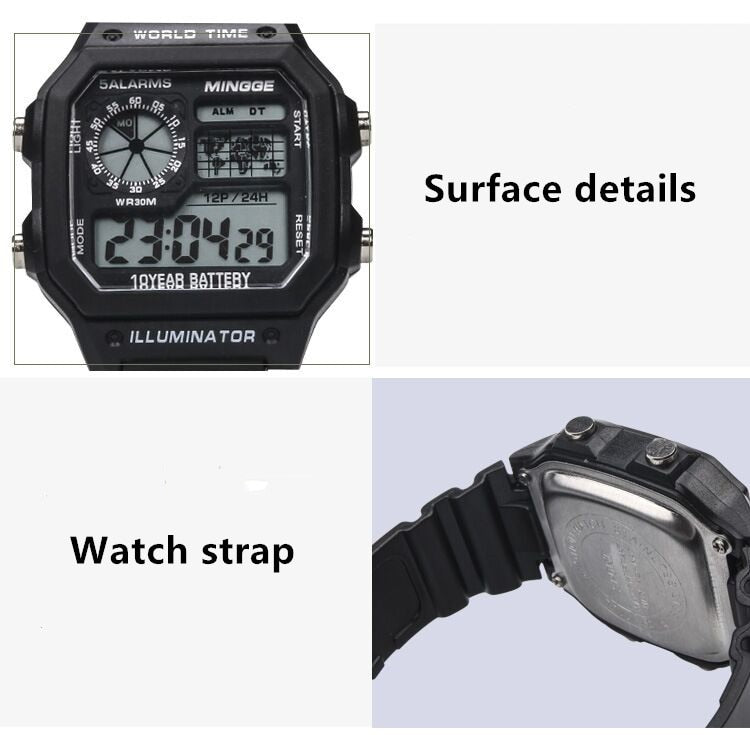 Military Luminous Chronograph Waterproof Digital Watch