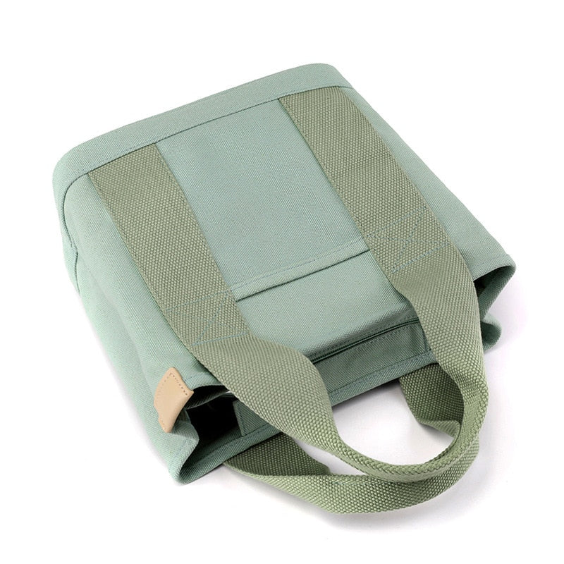Small Bag With Zipper Shoulder Portable Thickened Canvas Bag