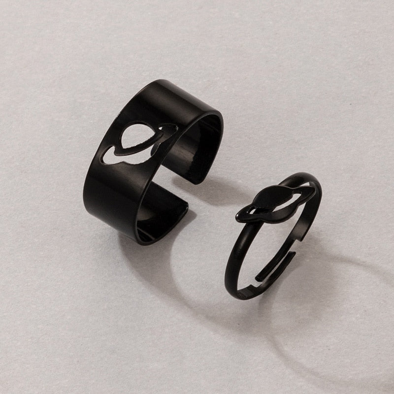 Vintage Simple Animal Butterlfly Star Moon Heart Open Rings For Women