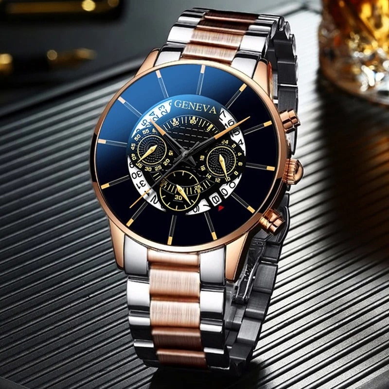 Stainless Steel Quartz Luxury Wrist Watch
