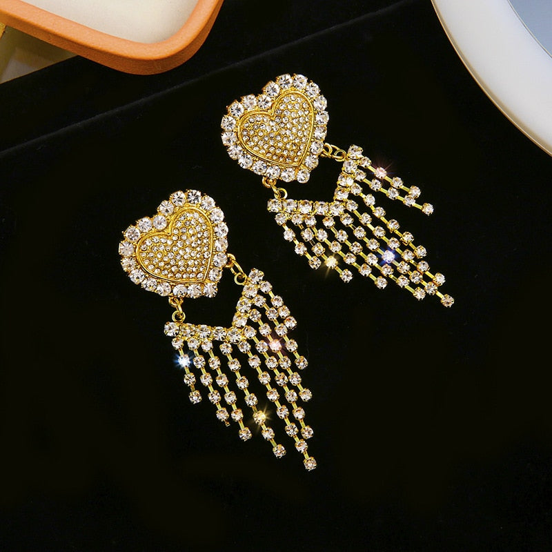 South Korea new flower tassel long earring
