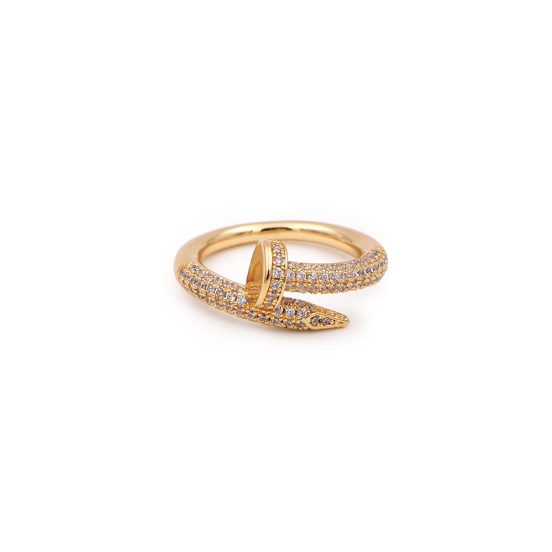Classic Temperament Luxury High Quality Copper Zircon Ring
