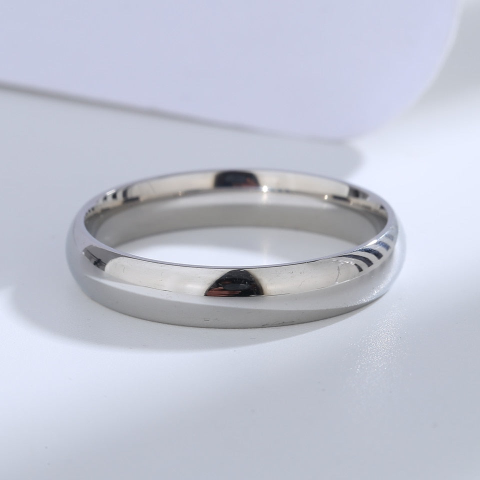 925 Sterling Silver Light Polishing Simple Circle Ring