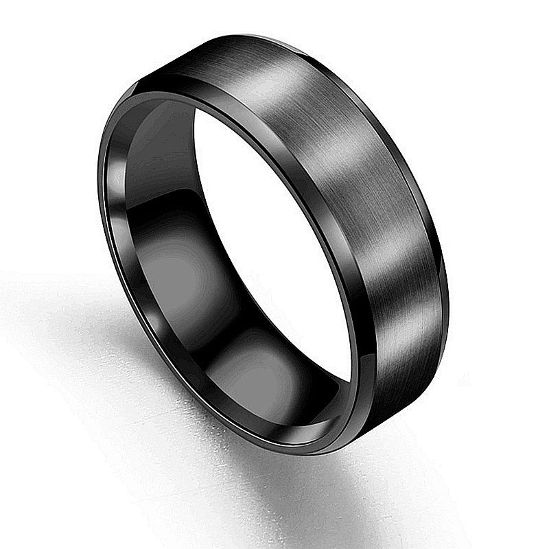 Fashion Charm Jewelry ring men stainless steel Black Ring