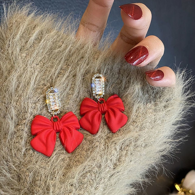 LFashion Full Crystal Simulated Pearl Tassel Drop Earring