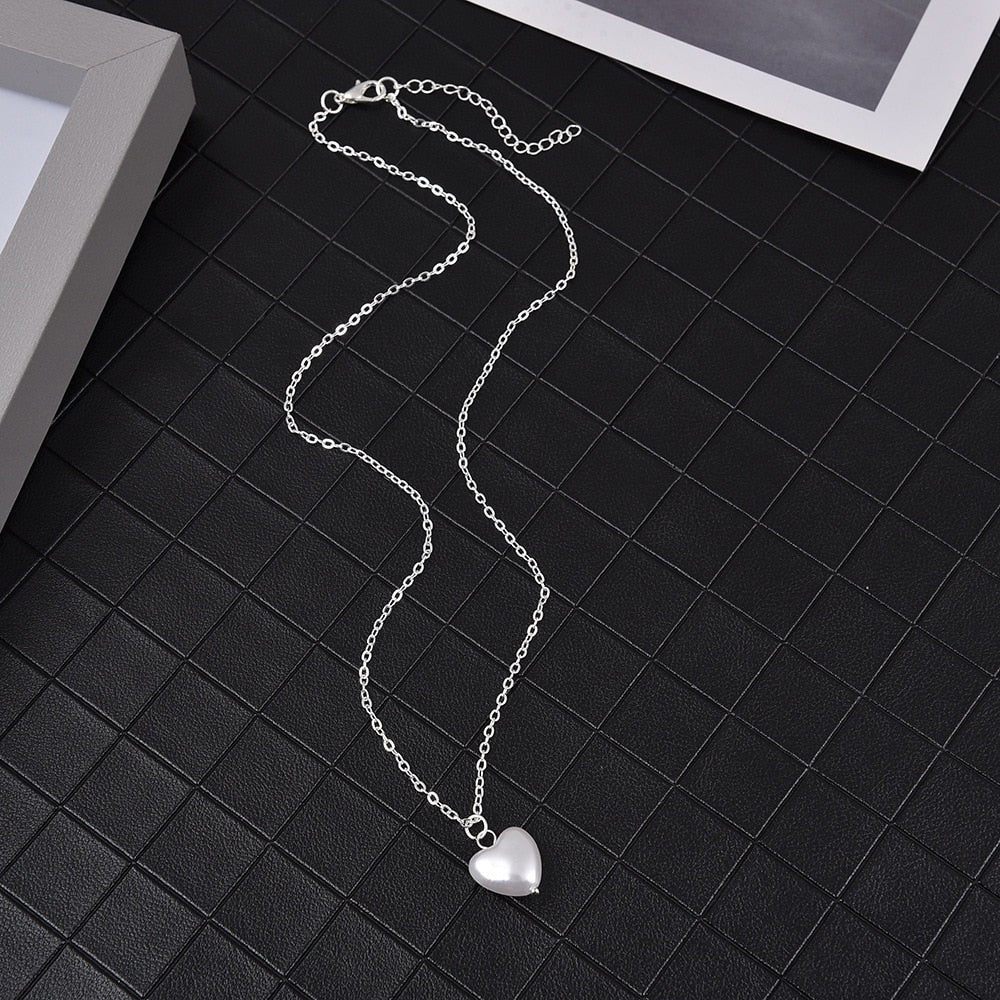 SUMENG Beads Neck Chain Kpop Pearl Choker Necklac