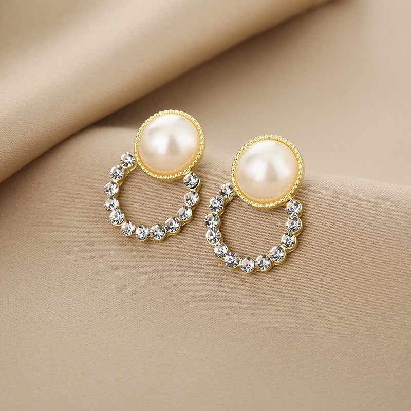 Big Black Flower Hanging Earrings For Women Exaggerated Rock Personality