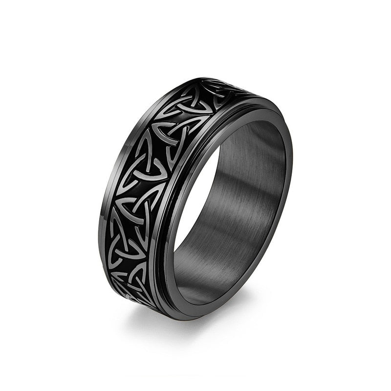 Retro Unique Rotatable Stainless Steel Ring