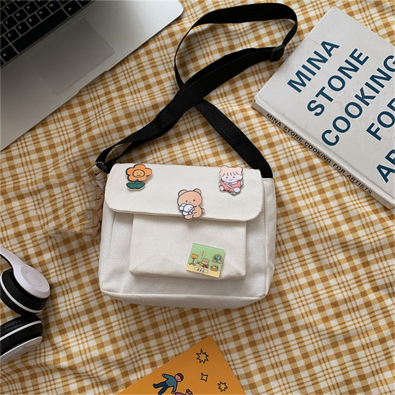 Women Canvas Bag Japan Style Girl Small Bag - Jeglowstore
