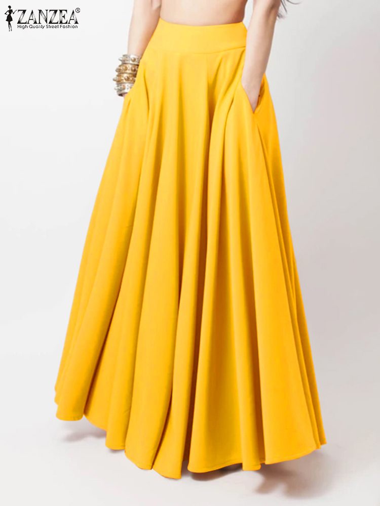 Casual Elegant A-line Party Beach Maxi Long Skirt