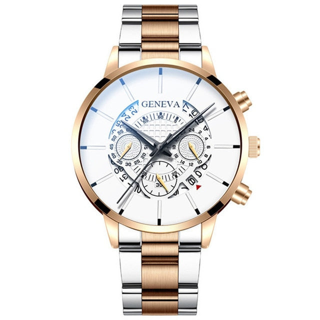 Stainless Steel Quartz Luxury Wrist Watch