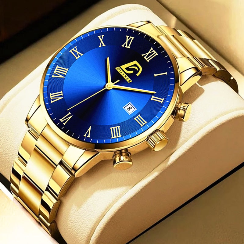 Luxury Minimalist Quartz Stainless Steel Wrist Watch