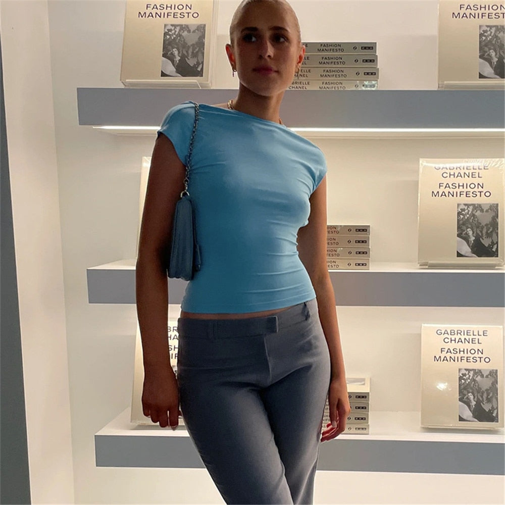 Boniouo Women Backless Y2K Crop Top