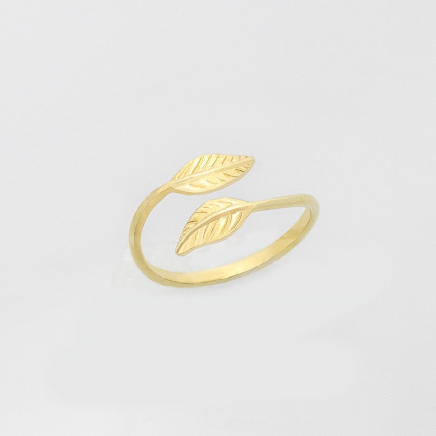 Open Leaf Rings Girls Multi Color Adjustable Size Knuckle Ring