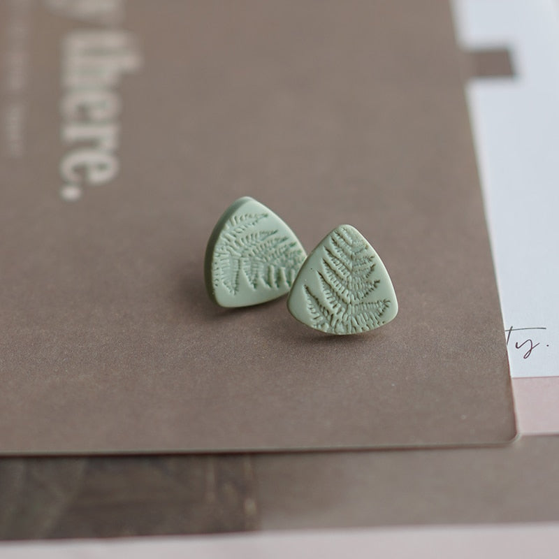 Handmade Molded Irregular Floral Multi Colors Earring