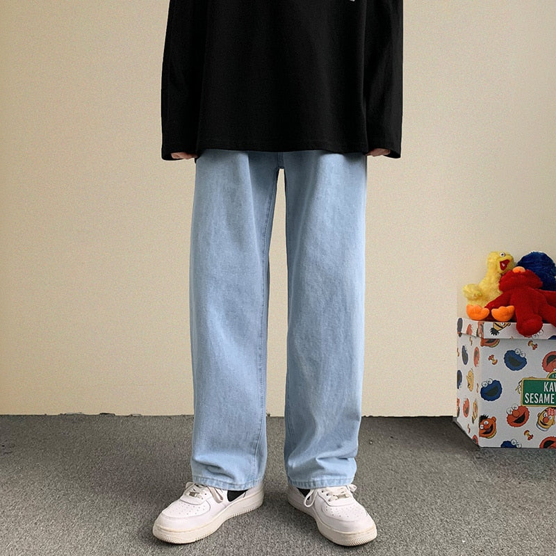 Streetwear Baggy Jeans Loose Straight Wide Leg Pant
