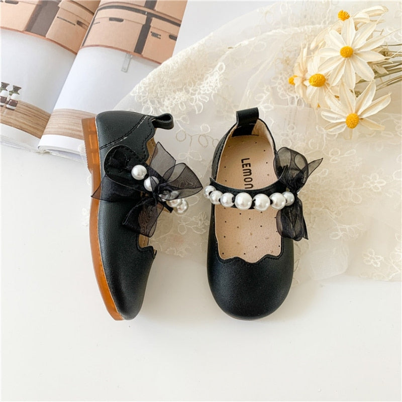 Single Princess Pearl Shallow Shoes