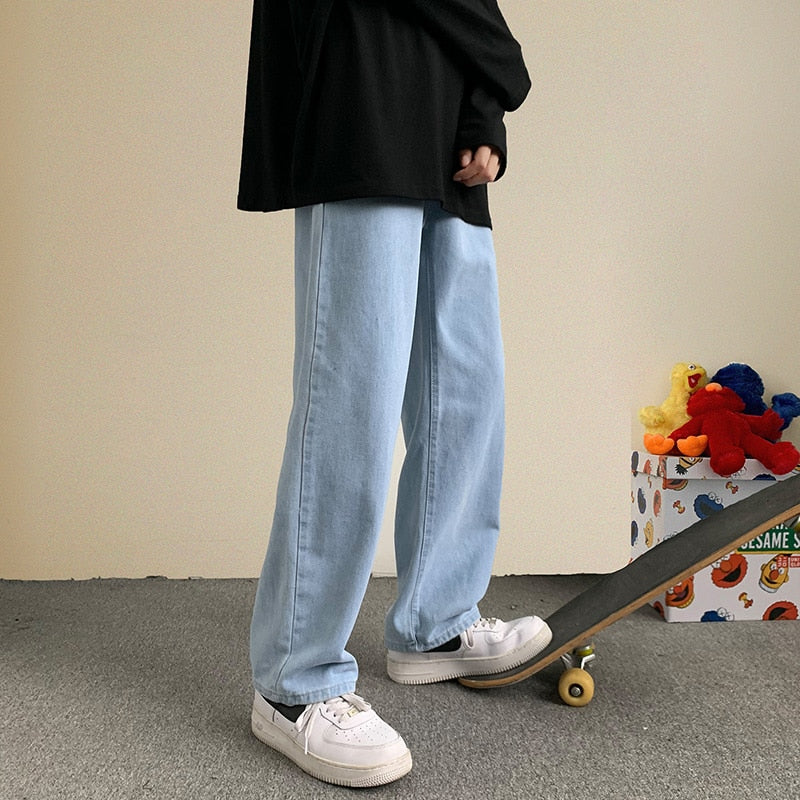 Streetwear Baggy Jeans Loose Straight Wide Leg Pant
