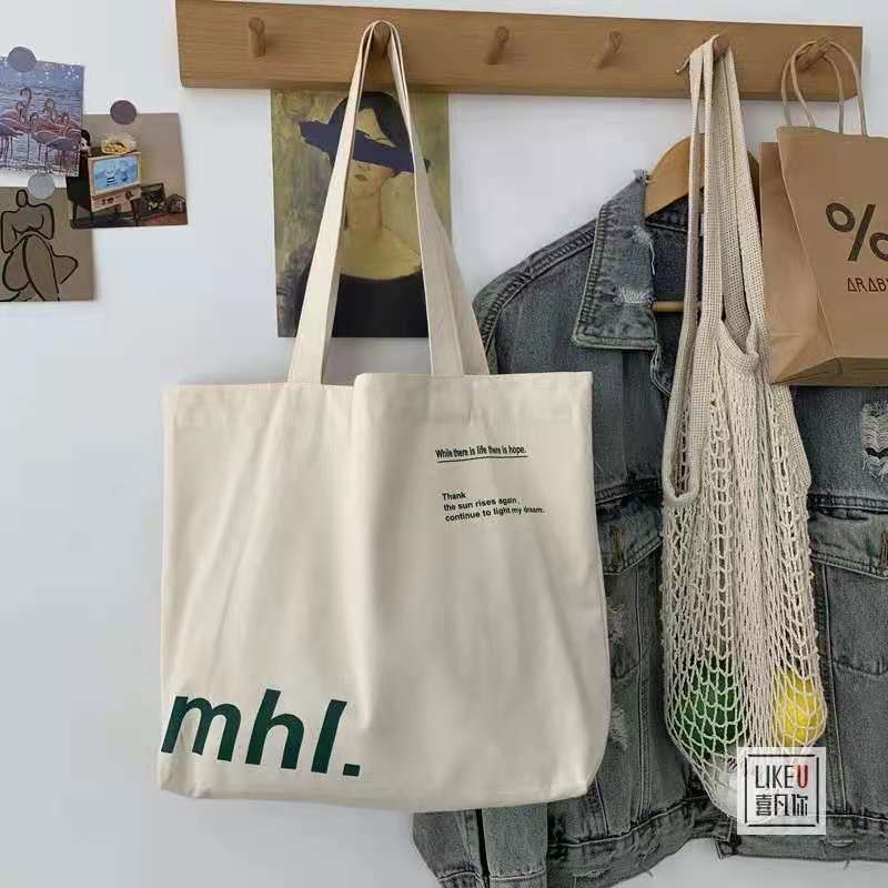 Large Capacity Cotton Reusable Canvas Tote Bag