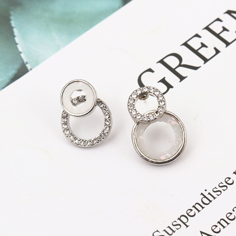 Big Black Flower Hanging Earrings For Women Exaggerated Rock Personality