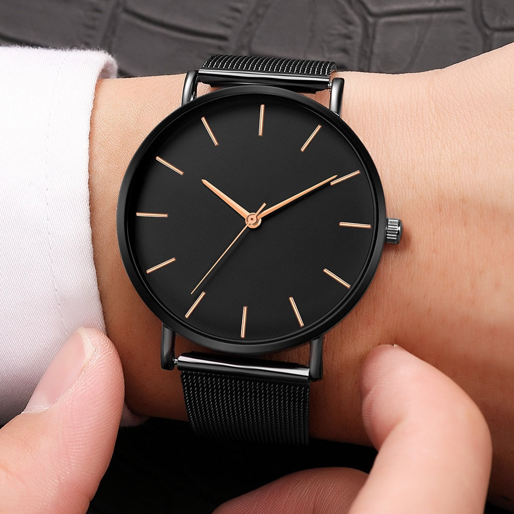 Minimalist Men Fashion Ultra Thin Watch