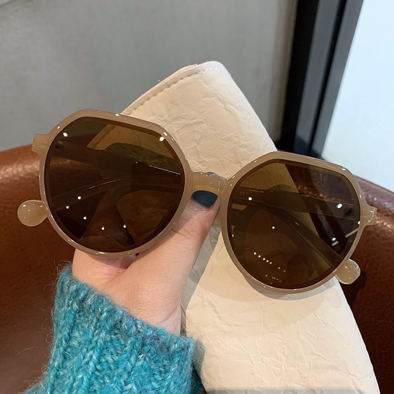 OLOEY All-match Trend Personalized Round Frame Sunglasses