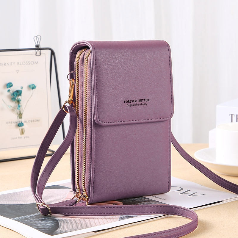 Buylor Soft Leather Women's Bag Wallets Touch Screen Cell Phone Purse Bags of Women Strap Handbag Female Crossbody Shoulder Bag
