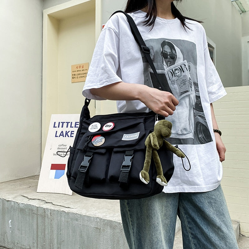 Youth Nylon Canvas Messenger Bag