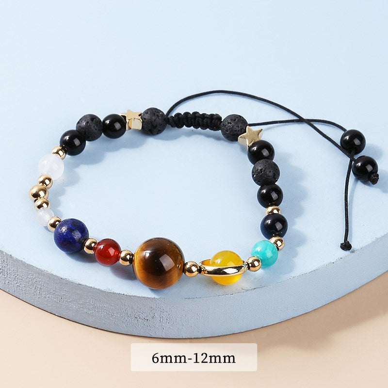 JD Natural Stone Eight Planets Bead Bracelet