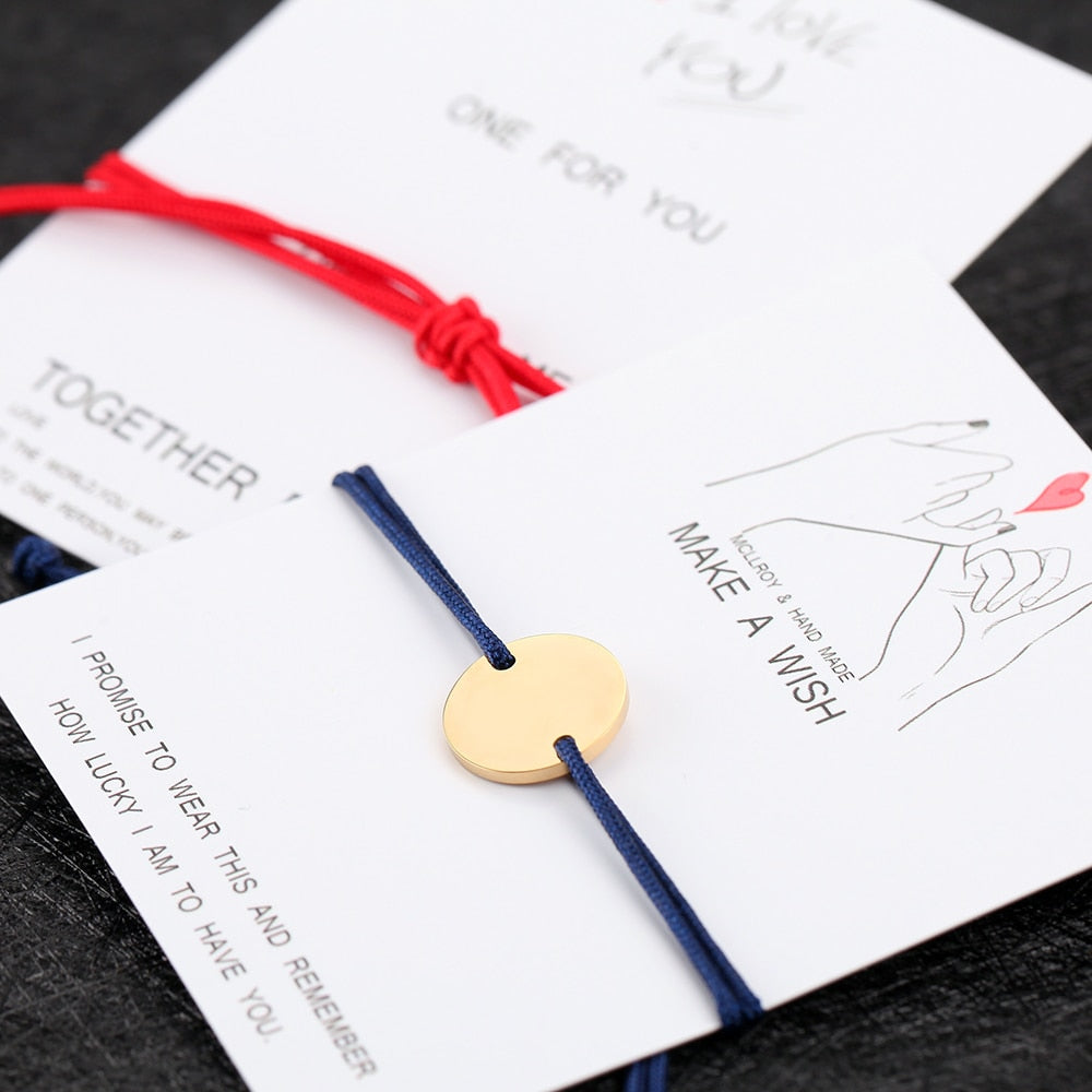 Personalized Stainless Steel rope bracelet