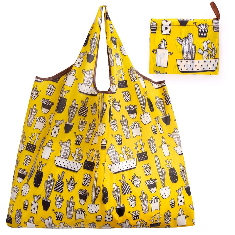 Big Size Thick Nylon Large Tote ECO Reusable Polyester Portable Shoulder Women's Handbags Folding Pouch Shopping Bag Foldable