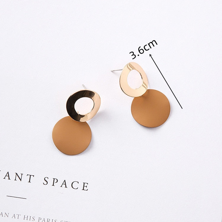 Big Black Flower Hanging Earrings For Women Exaggerated Rock Personality