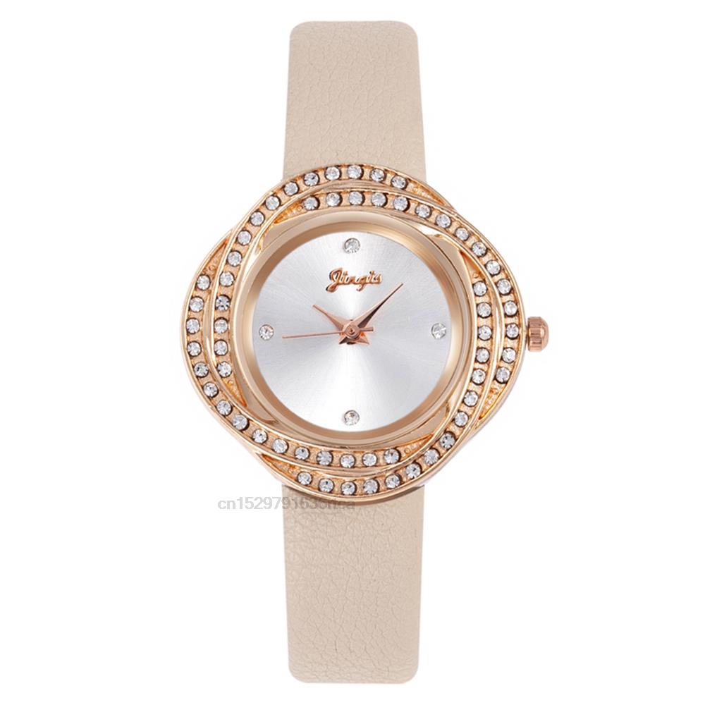 Luxury Fashion Irregular Rhinestone Quartz Clock Watch