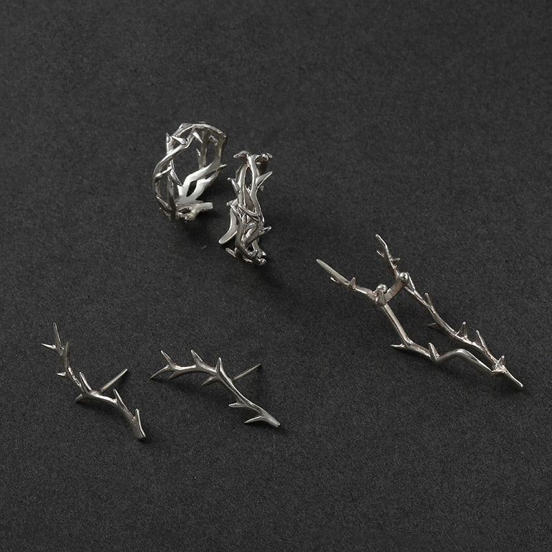 Fashion Punk Irregular Thorns Personality Adjustable Ring