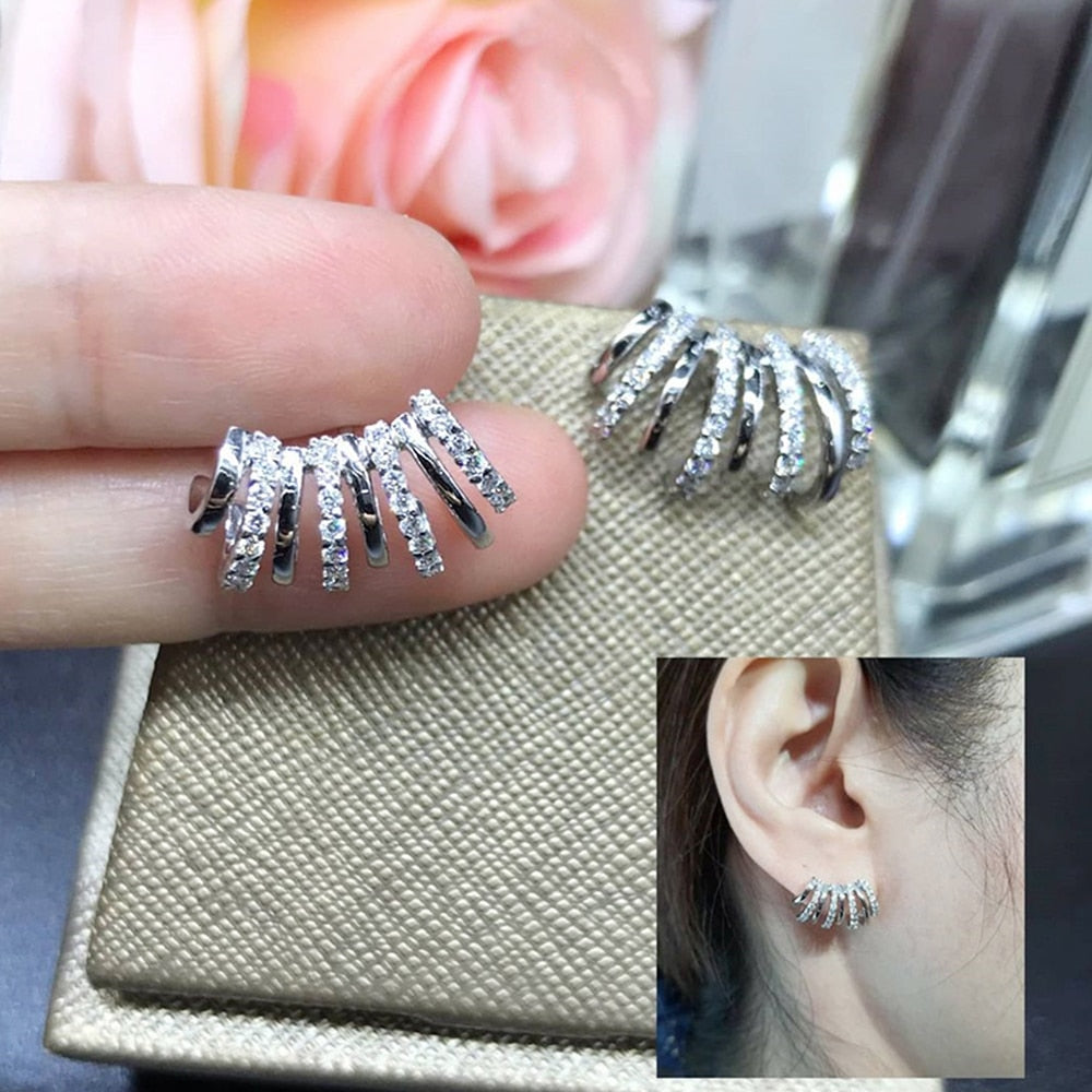 Huitan Crystal AAA CZ Stone Versatile Earrings