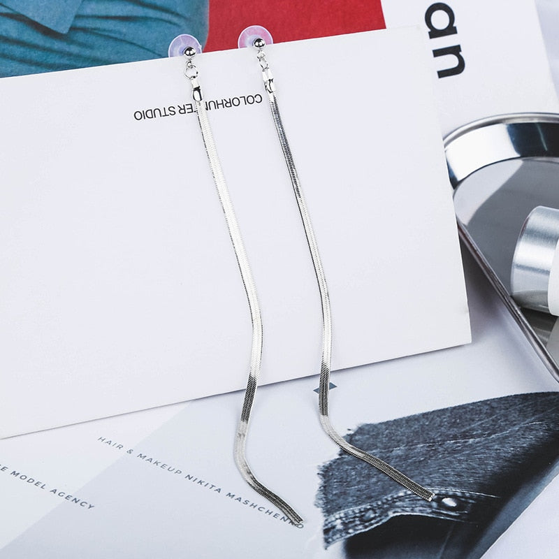 LATS Trend Long Wire Tassel Thread Chain