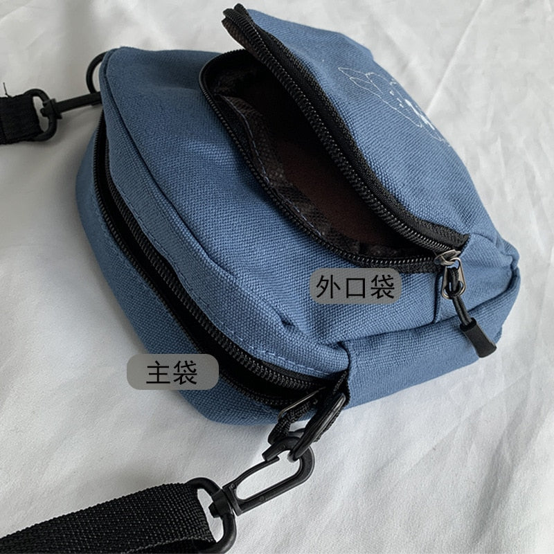 Cute Rabbit Canvas Women Small Crossbody Bag