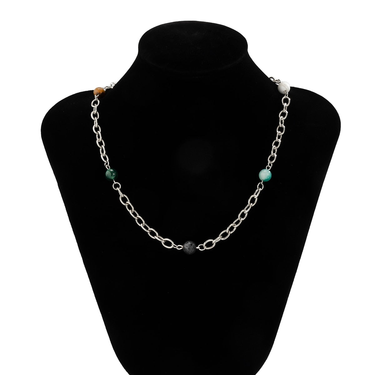 Lucky Number Eight DiceSmall Beads Chain Choker Necklace