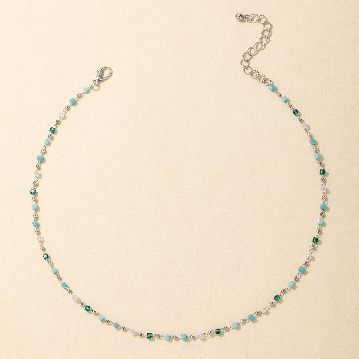 Tocona Bohemian Colorful Tassel Clavicle Chain Beaded Necklace