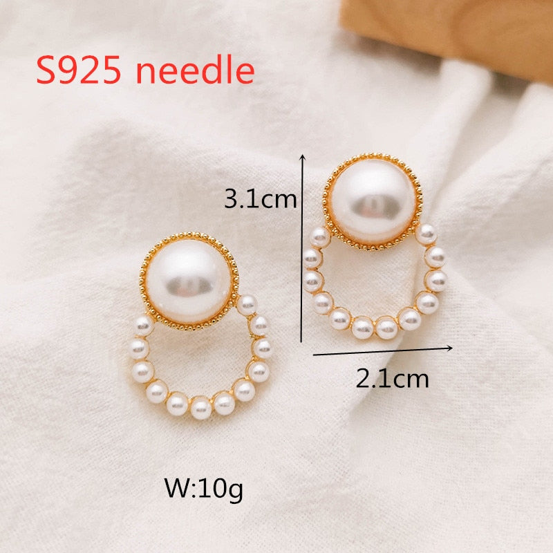 Big Black Flower Hanging Earrings For Women Exaggerated Rock Personality